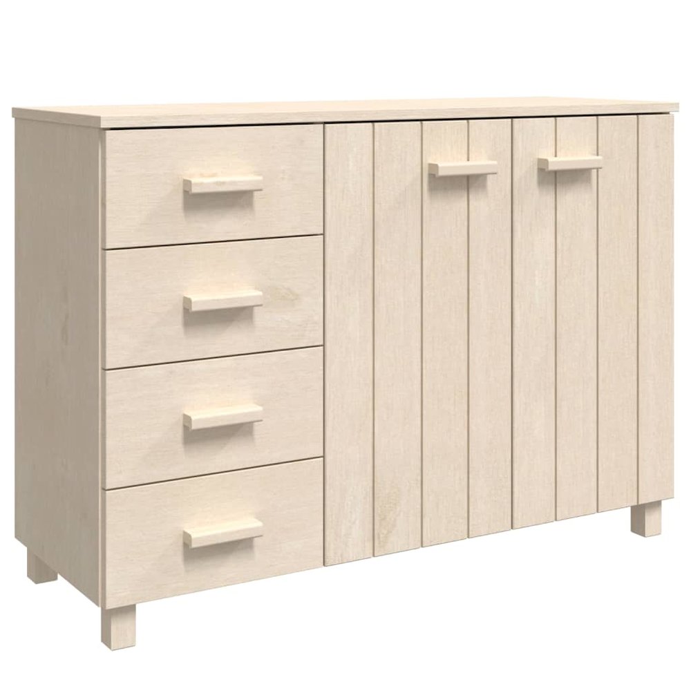 Sideboard Honey Brown Solid Pine Wood Medium Sideboard. Picture 2