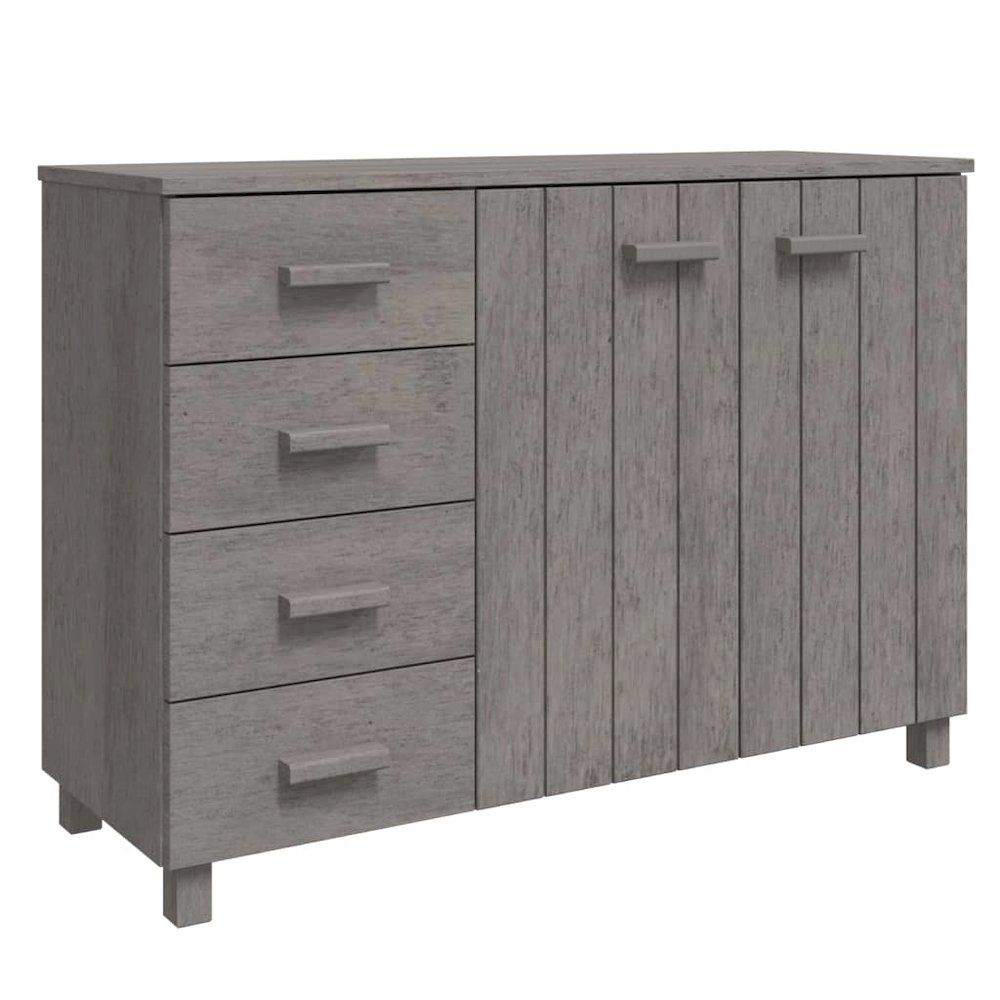 Sideboard Light Grey Solid pinewood, MDF Medium Sideboard. Picture 2