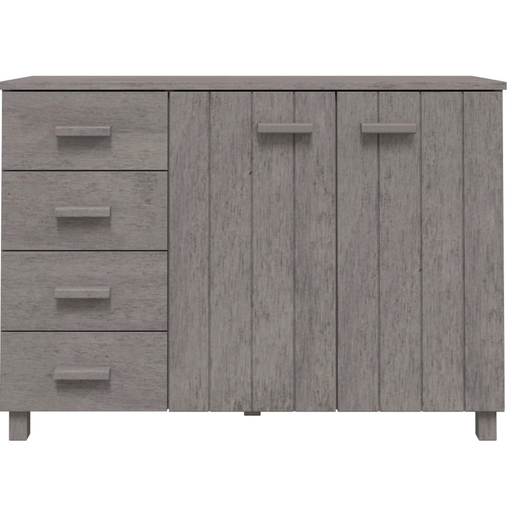 Sideboard Light Grey Solid pinewood, MDF Medium Sideboard. Picture 4