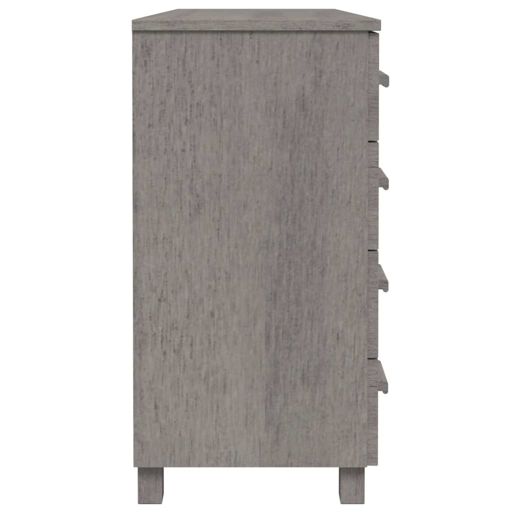 Sideboard Light Grey Solid pinewood, MDF Medium Sideboard. Picture 5