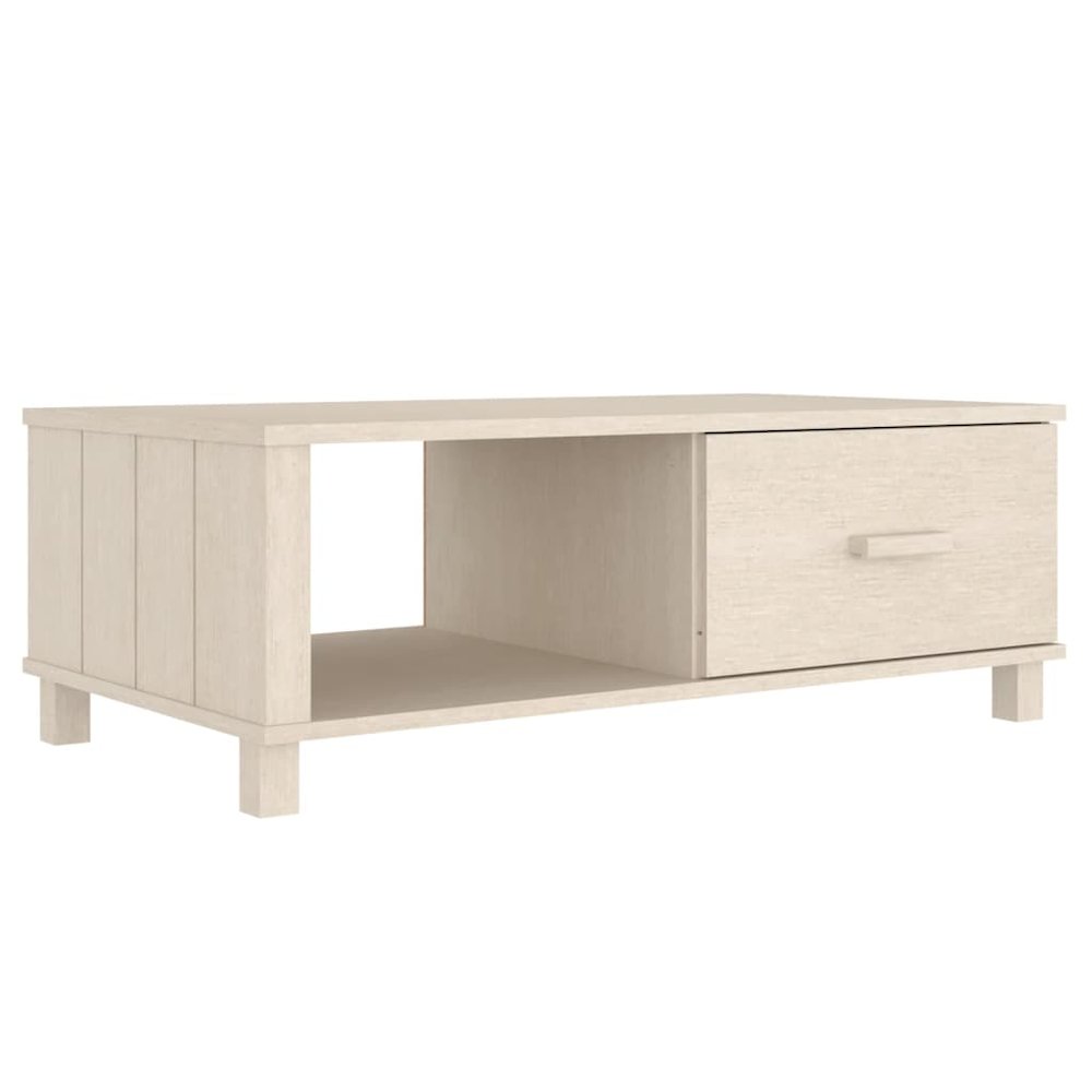 Coffee Table Honey brown Solid pinewood, MDF 39.4 x 21.7 x 13.8 in. Picture 2