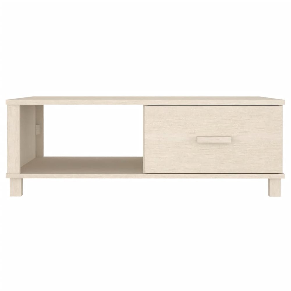 Coffee Table Honey brown Solid pinewood, MDF 39.4 x 21.7 x 13.8 in. Picture 5