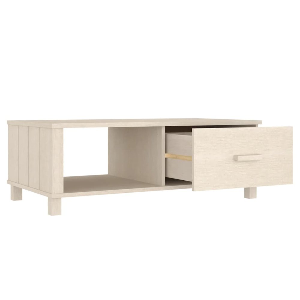 Coffee Table Honey brown Solid pinewood, MDF 39.4 x 21.7 x 13.8 in. Picture 7
