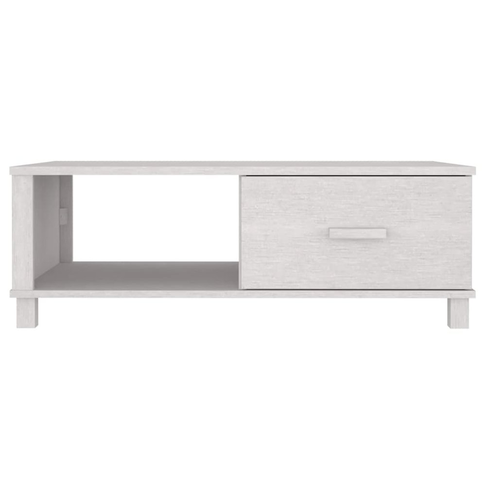 Coffee Table White Solid Pine Wood, MDF Medium Coffee Table. Picture 5