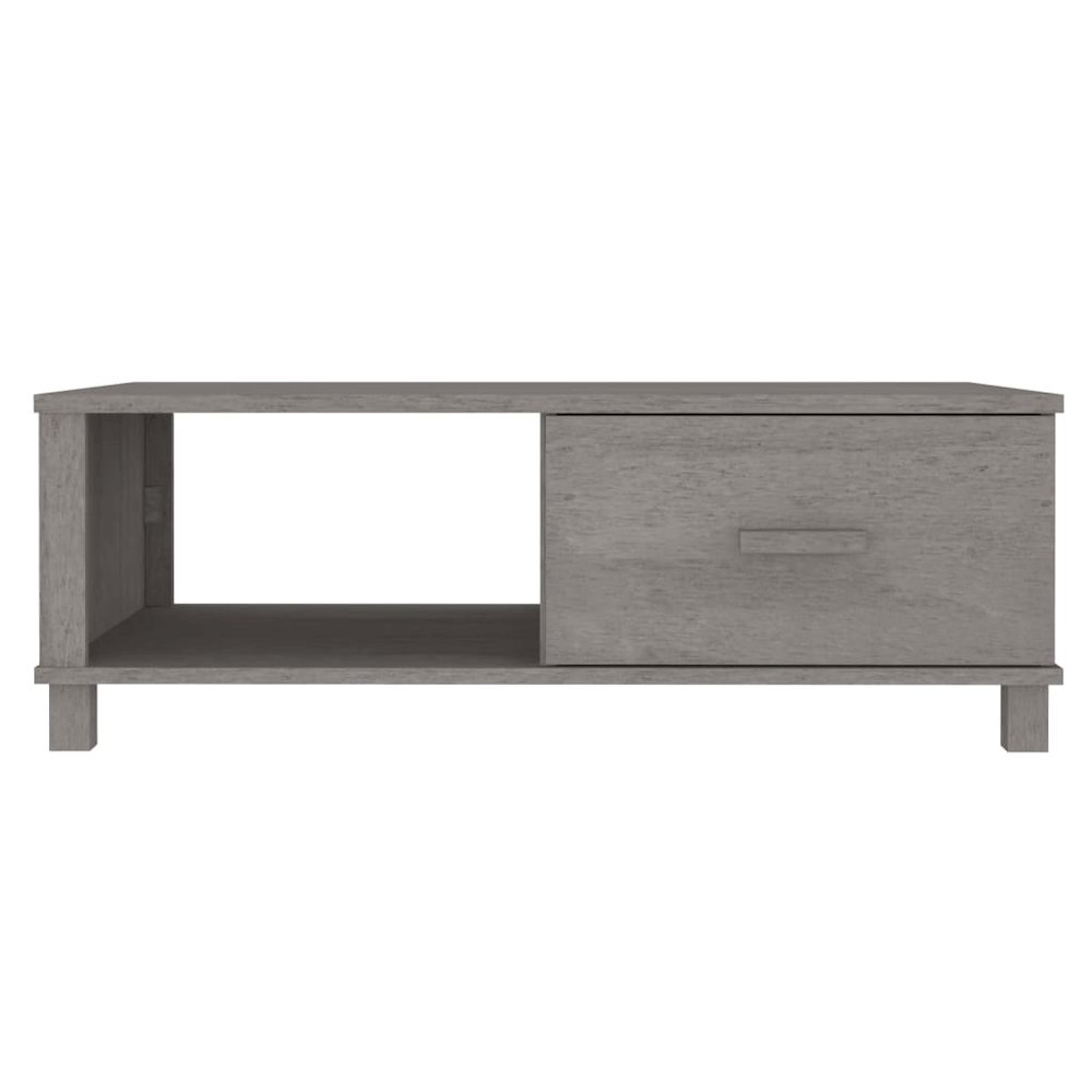 Coffee Table Light grey Solid pine wood, MDF Medium Coffee Table. Picture 5