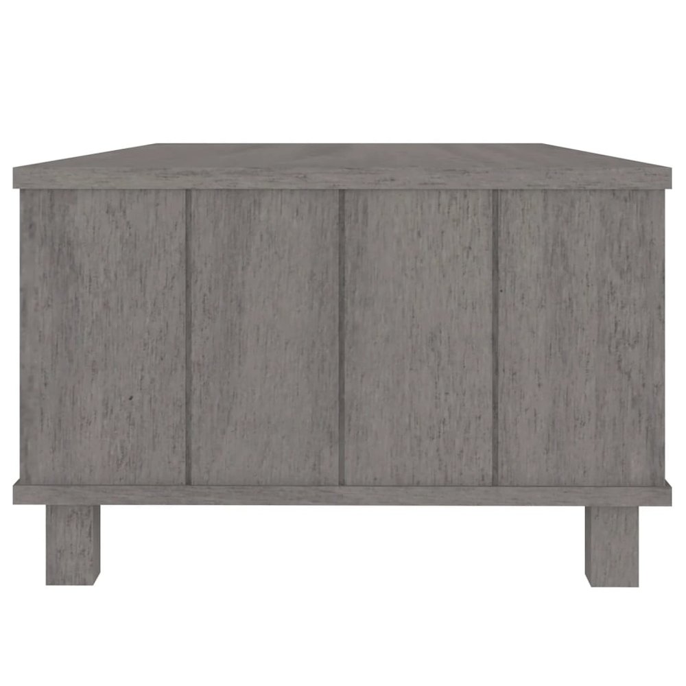 Coffee Table Light grey Solid pine wood, MDF Medium Coffee Table. Picture 6