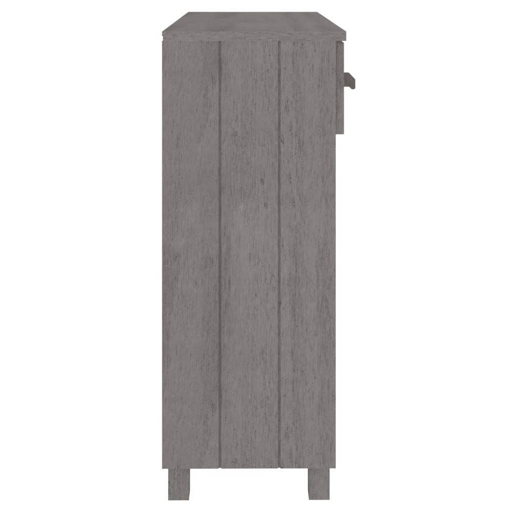Console Table Light Grey Solid Pine Wood, MDF Console Table. Picture 6