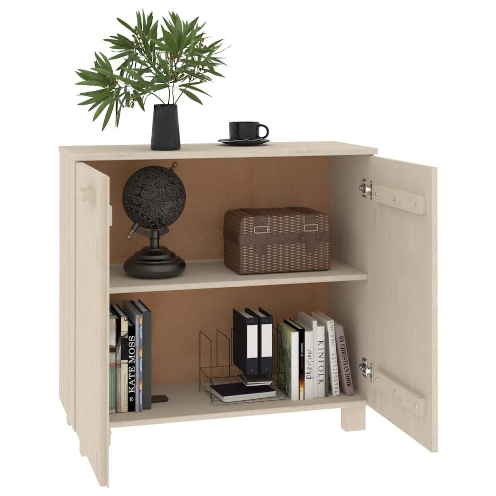 Sideboard Honey Brown Solid Pine Wood, MDF Medium Sideboard. Picture 6