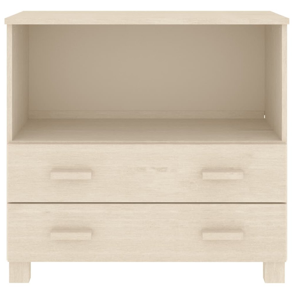 Sideboard Honey brown Solid pinewood Medium Sideboard. Picture 5