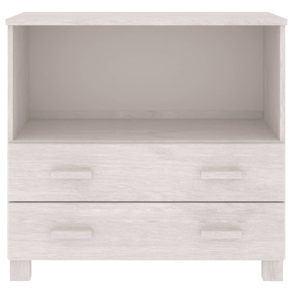 Sideboard White Solid pinewood Compact White Sideboard. Picture 5