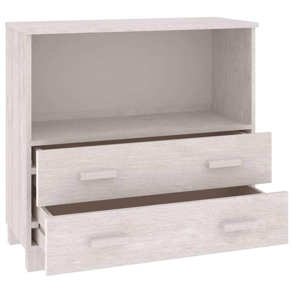 Sideboard White Solid pinewood Compact White Sideboard. Picture 7