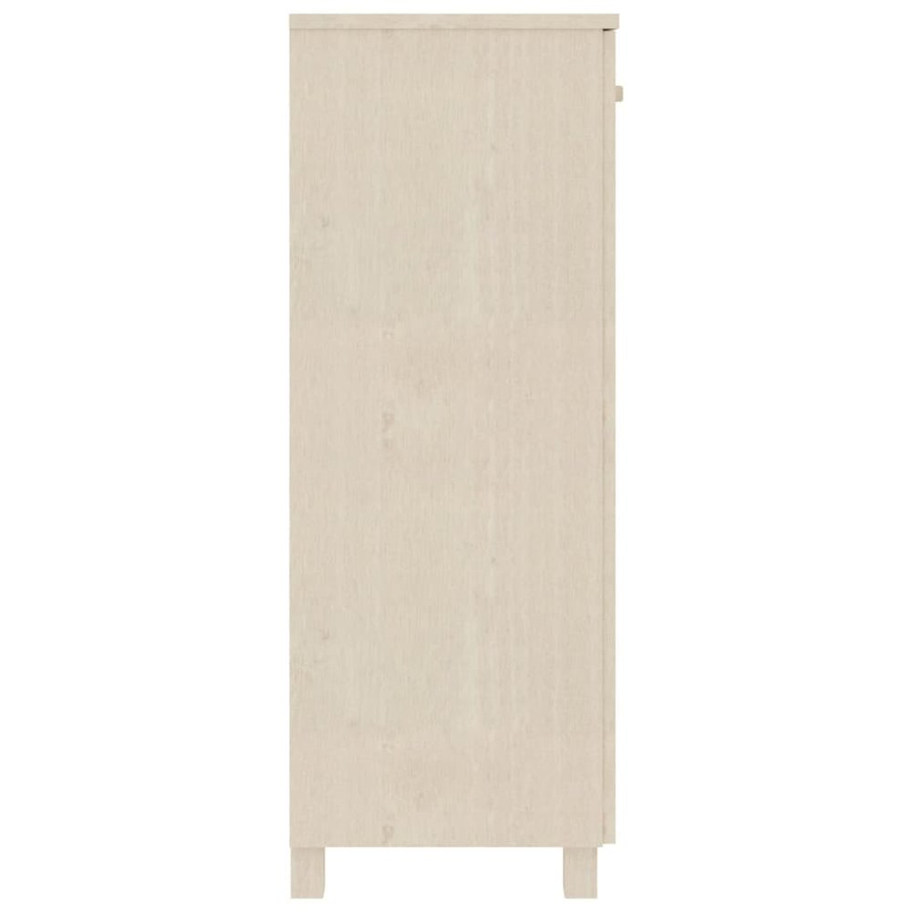 Shoe Cabinet Honey brown Solid pine wood, MDF 33.5x15.7x42.5 in. Picture 4