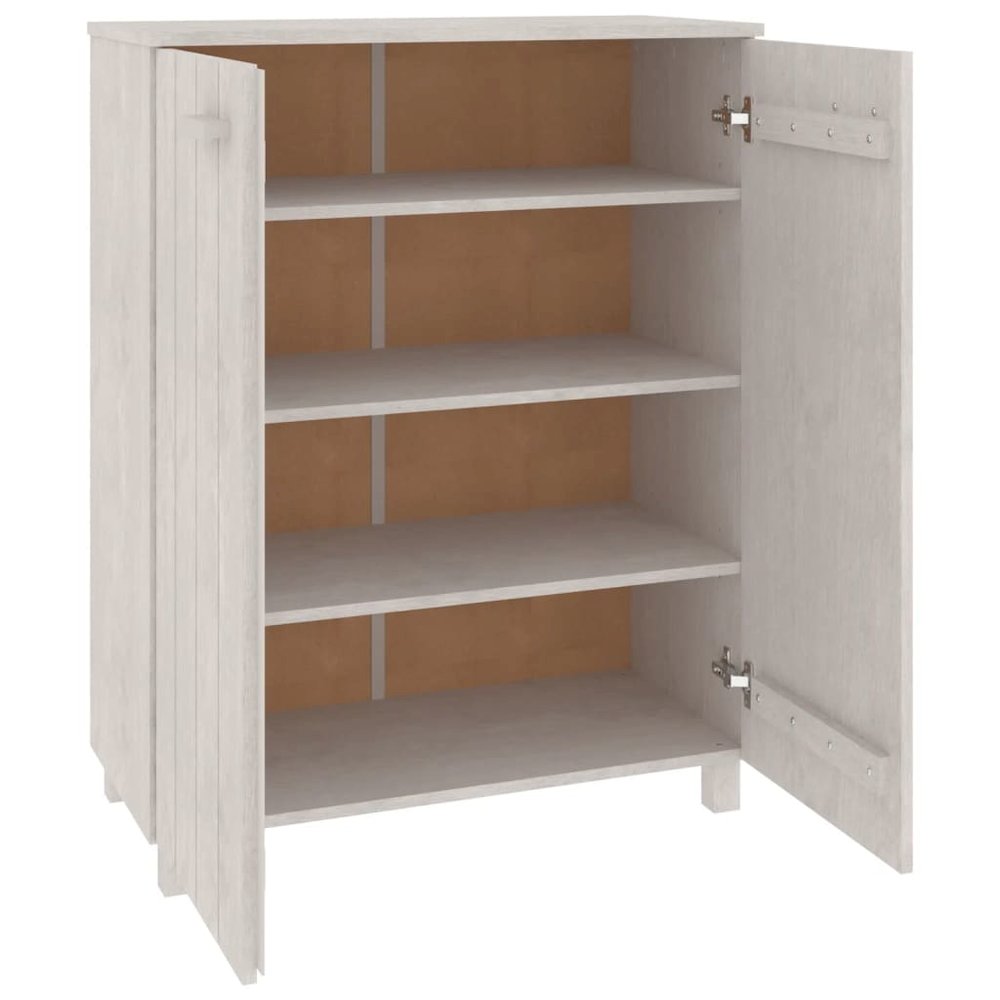 Shoe Cabinet White Solid Pine Wood, MDF Medium Shoe Cabinet. Picture 5
