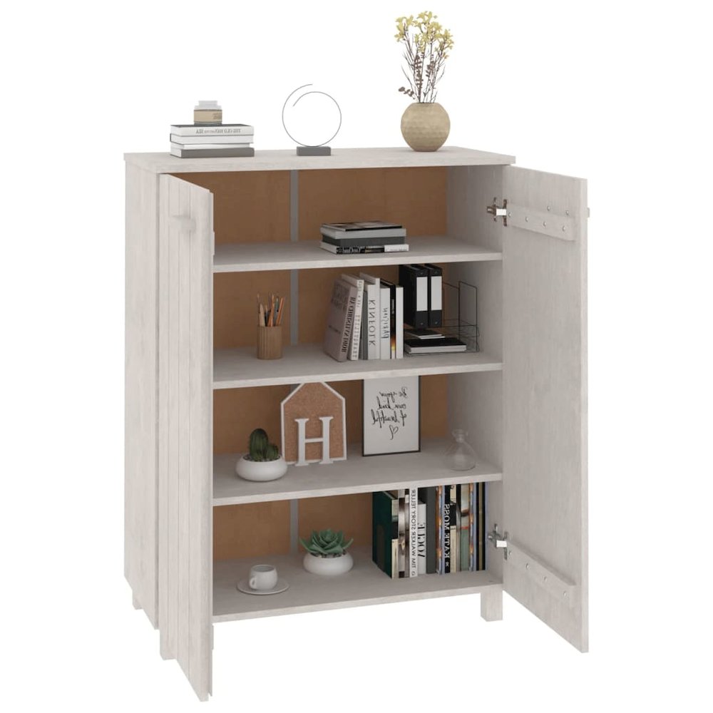 Shoe Cabinet White Solid Pine Wood, MDF Medium Shoe Cabinet. Picture 6
