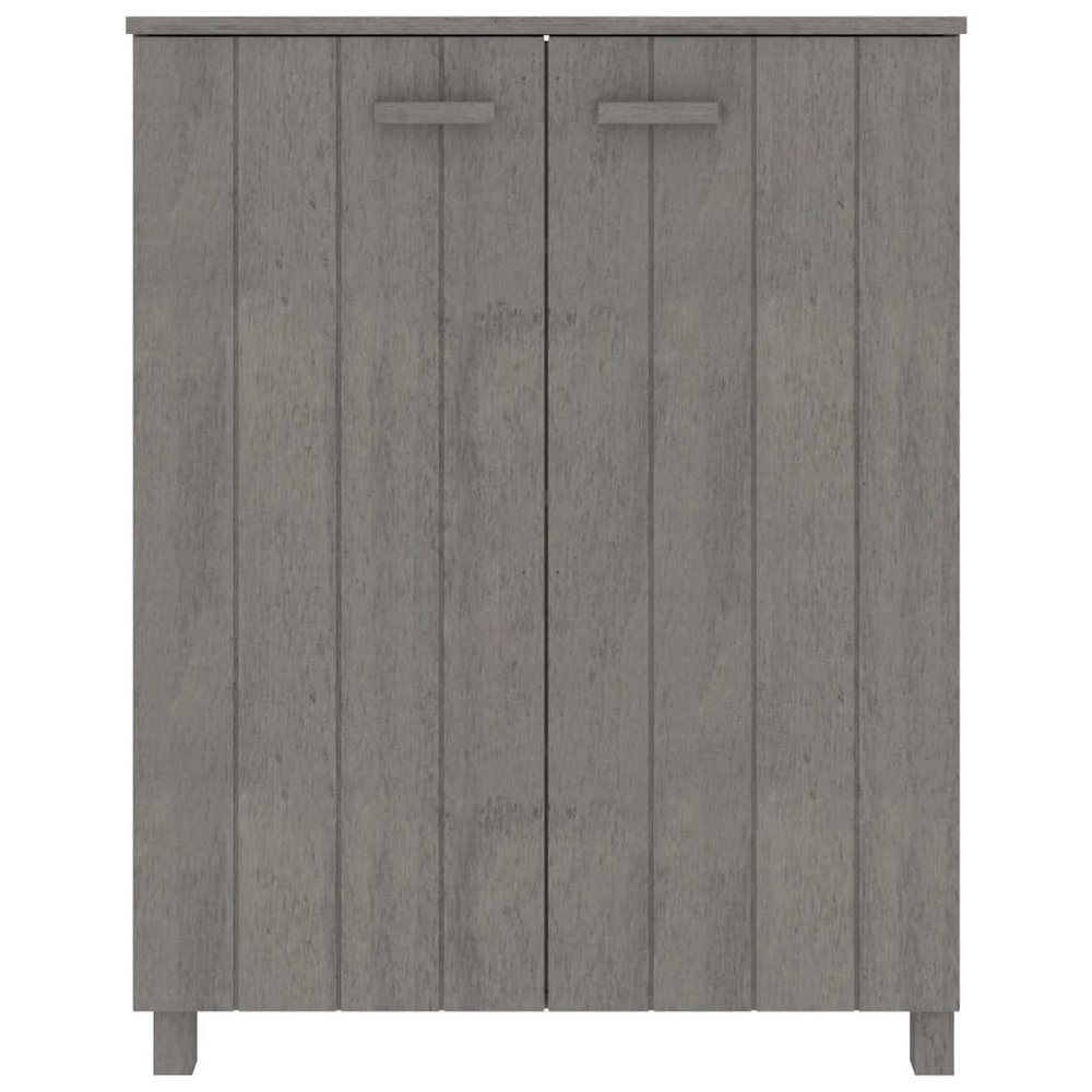 Shoe Cabinet HAMAR Light Gray 33.5"x15.7"x42.5" Solid Wood Pine. Picture 3