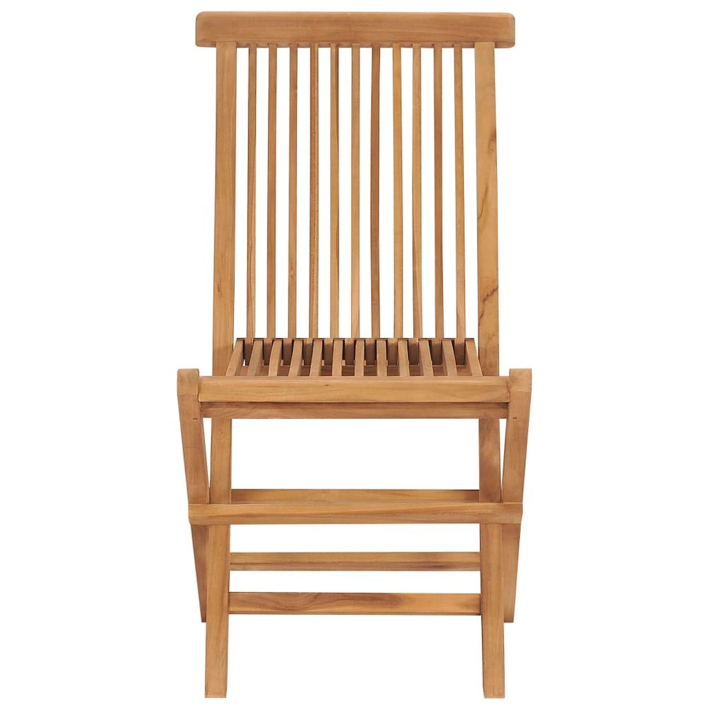 Garden Chair Set of 8 Teak Solid Teak Wood Standard Foldable. Picture 3