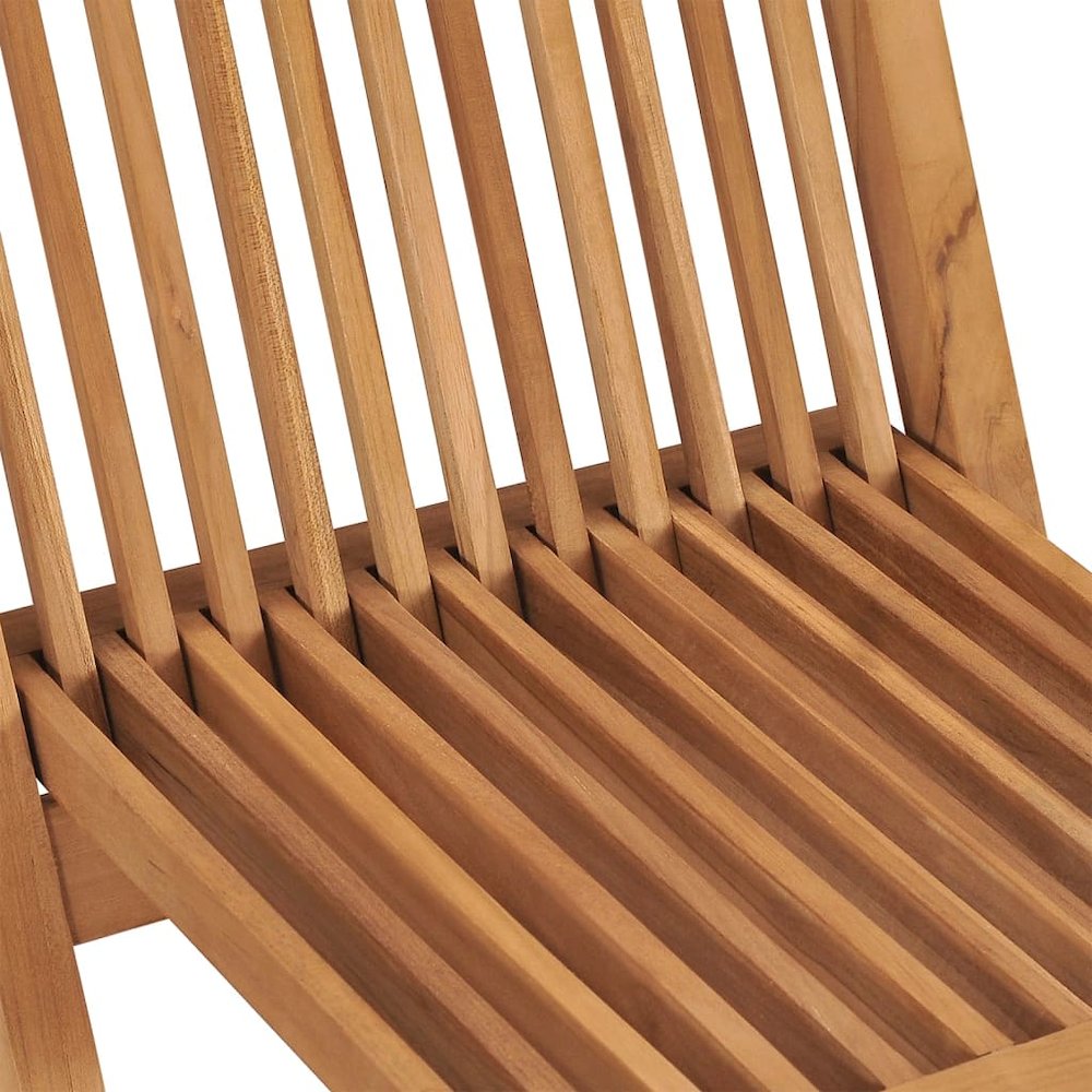 Garden Chair Set of 8 Teak Solid Teak Wood Standard Foldable. Picture 7