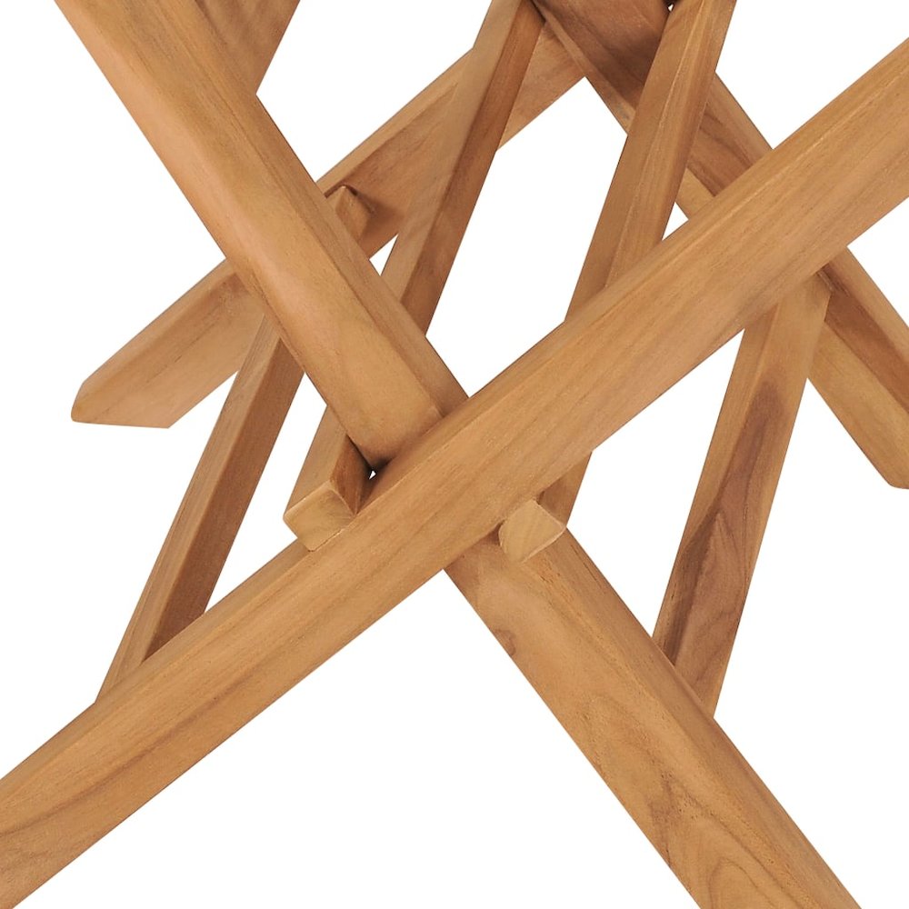 Garden Chair Set of 8 Teak Solid Teak Wood Standard Foldable. Picture 8