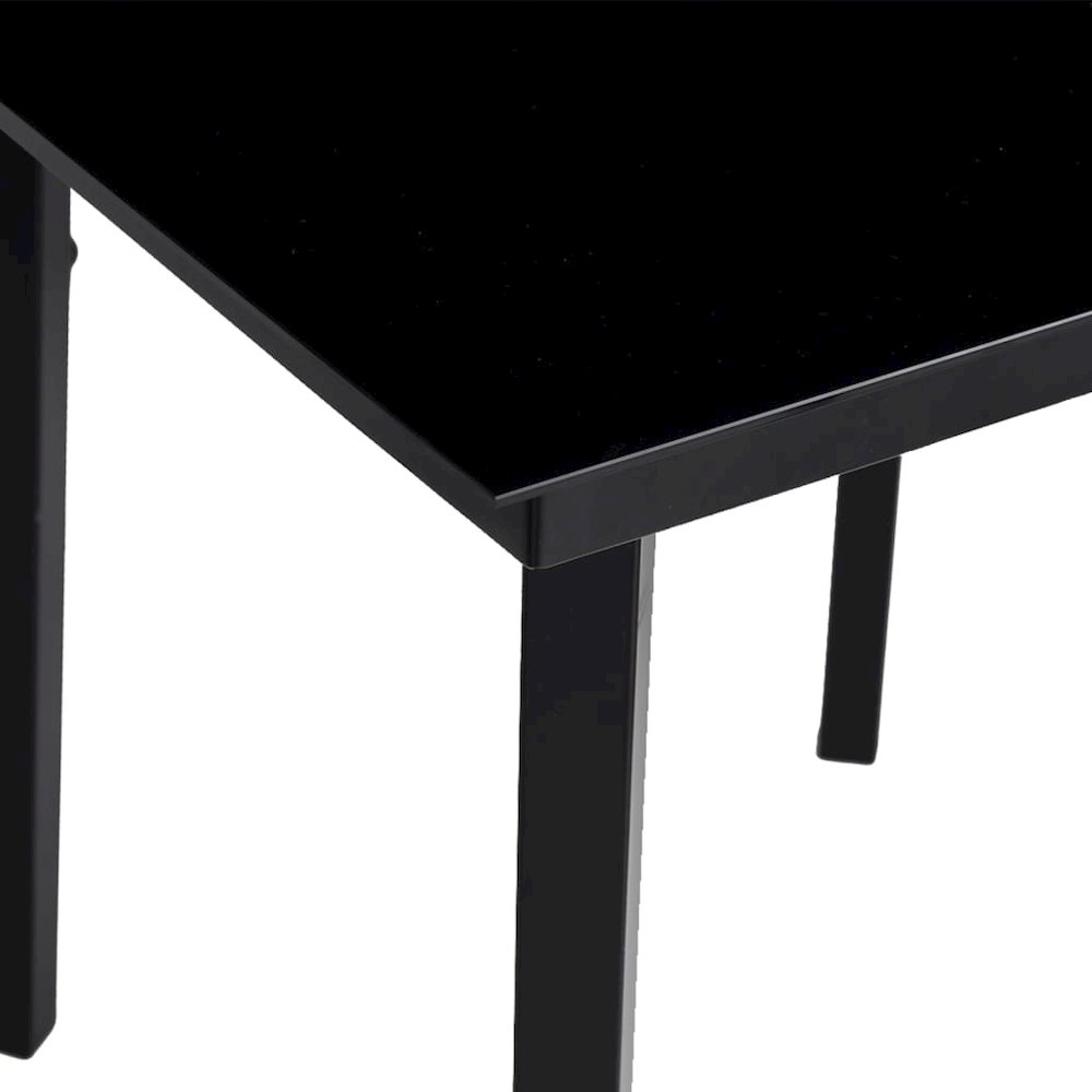 Garden Dining Table Black Powder-coated steel, glass. Picture 5