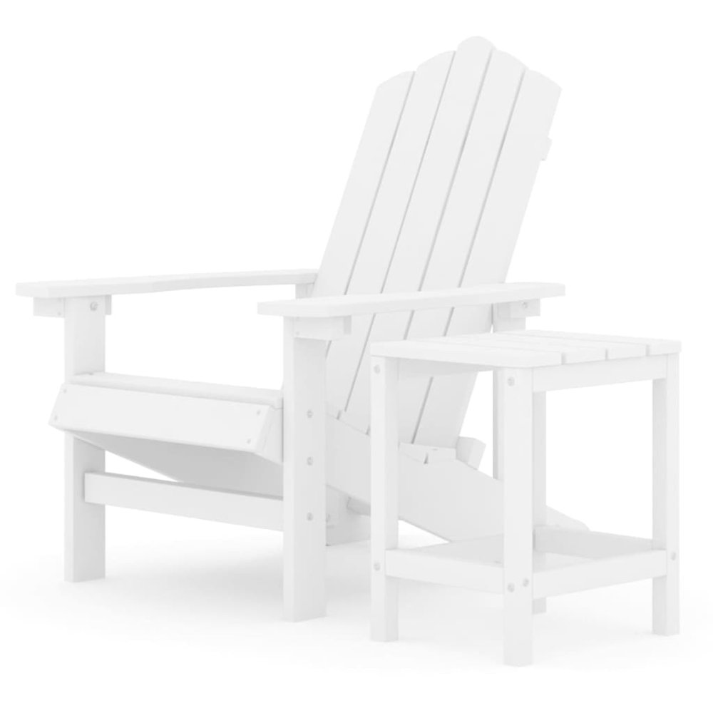 Garden Chair White HDPE (High Density Polyethylene) One Size. Picture 2