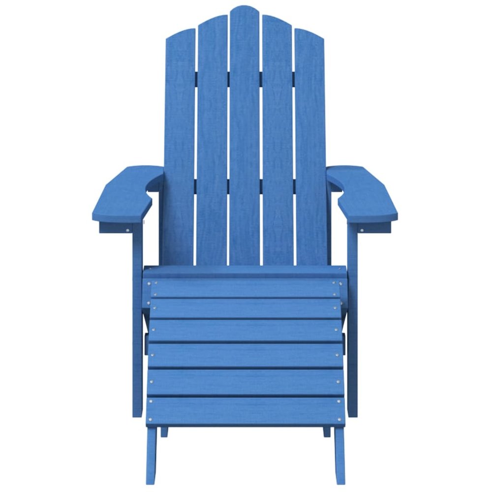 Garden Chair Aqua Blue HDPE Medium Detachable Adirondack Chair. Picture 4