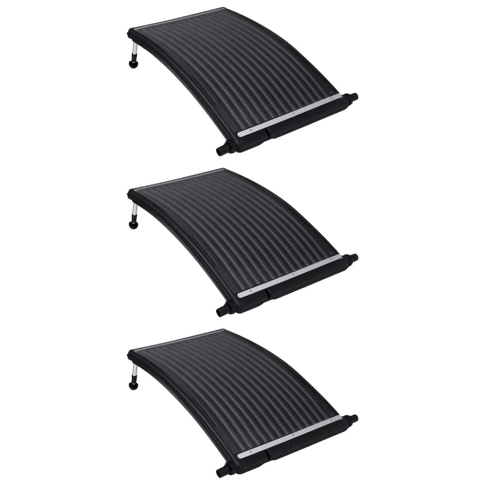 Solar Pool Heating Panel Set of 3 Black HDPE Standard. Picture 1