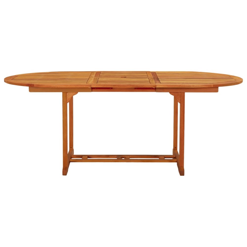 Garden Table Reddish-brown Solid eucalyptus wood Medium. Picture 2