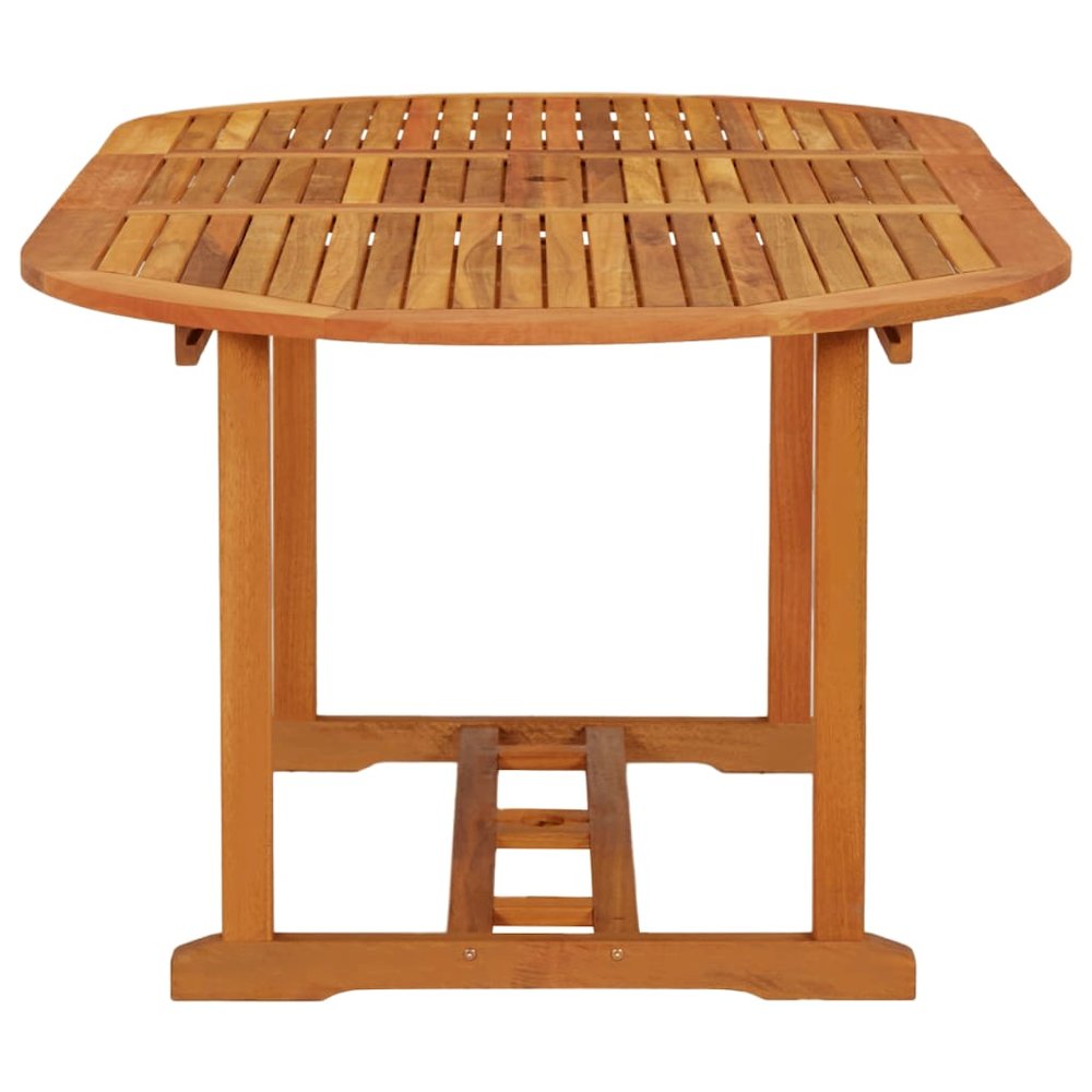 Garden Table Reddish-brown Solid eucalyptus wood Medium. Picture 3