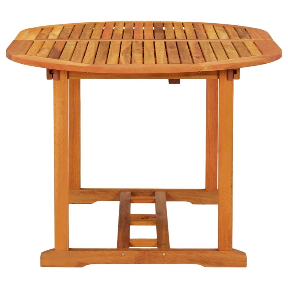 Garden Table Reddish-brown Solid eucalyptus wood Medium. Picture 7