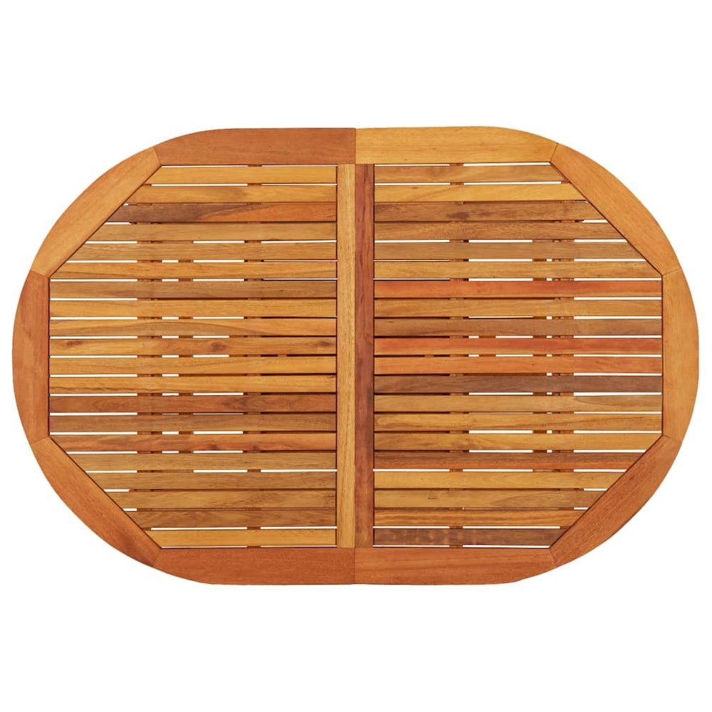 Garden Table Reddish-brown Solid eucalyptus wood Medium. Picture 8