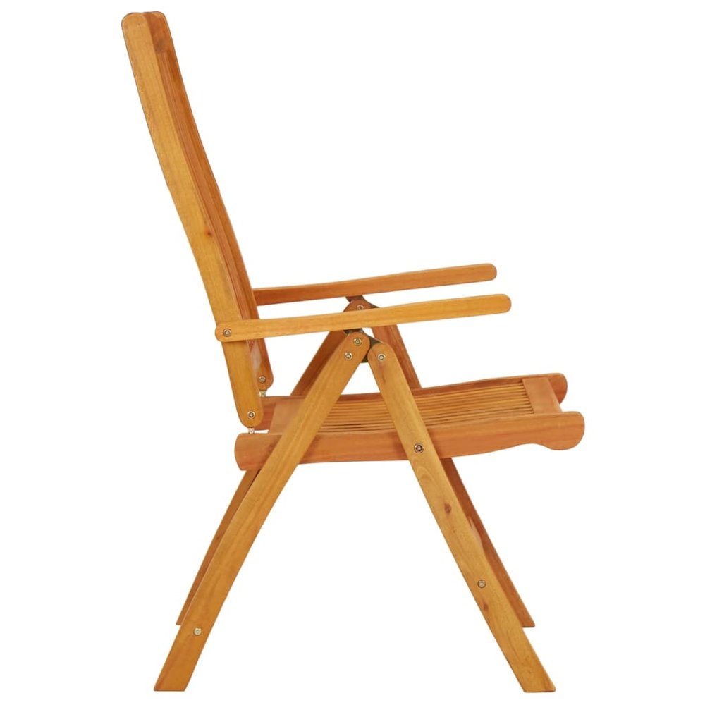 Garden Chair Set of 2 Natural Eucalyptus. Picture 4