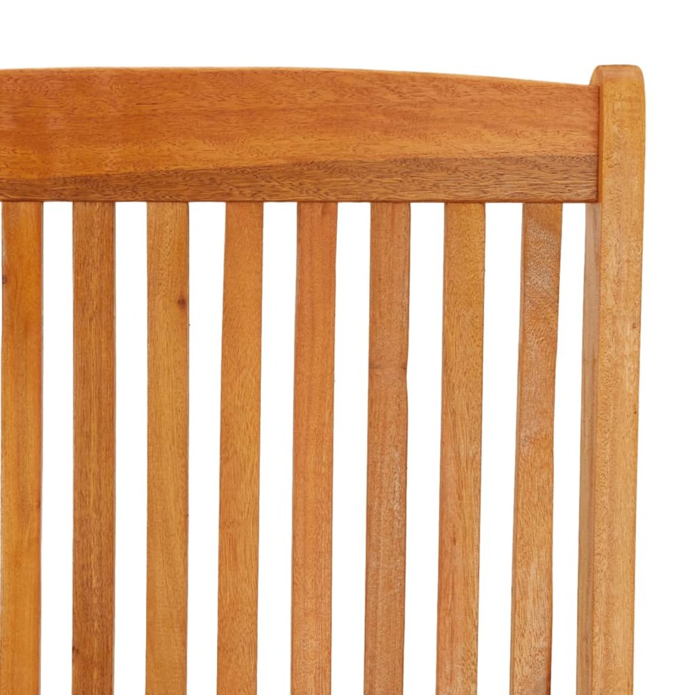 Garden Chair Set of 2 Natural Eucalyptus. Picture 9