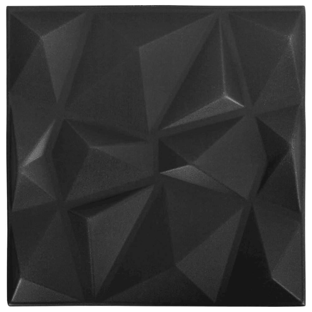 3D Wall Panels 12 pcs 19.7"x19.7" Diamond Black 32.3 ftÂ². Picture 3