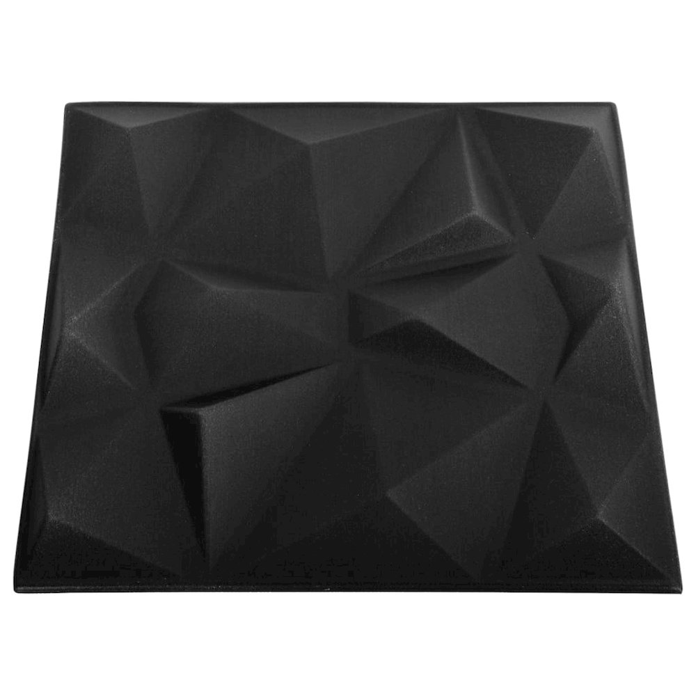 3D Wall Panels 12 pcs 19.7"x19.7" Diamond Black 32.3 ftÂ². Picture 5