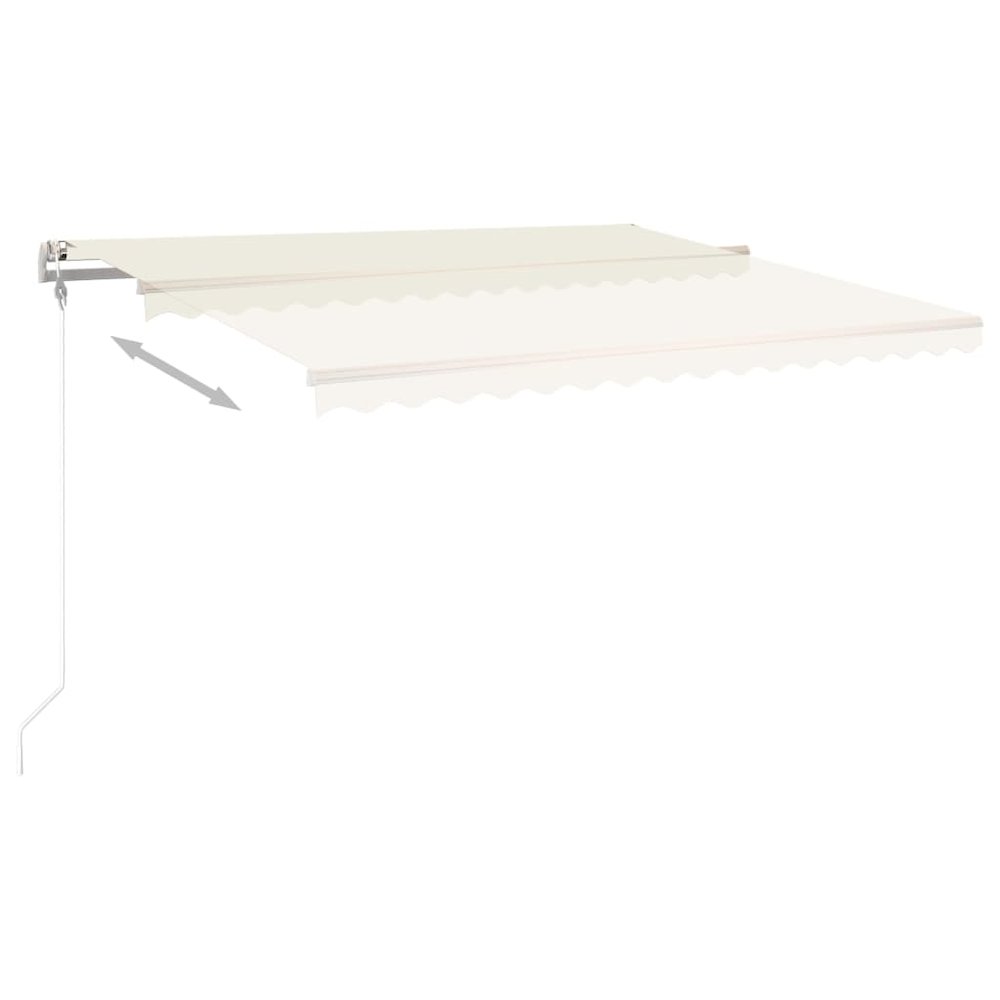 Retractable Awning Cream Powder-coated aluminum 157.5 x 118.1 in. Picture 4