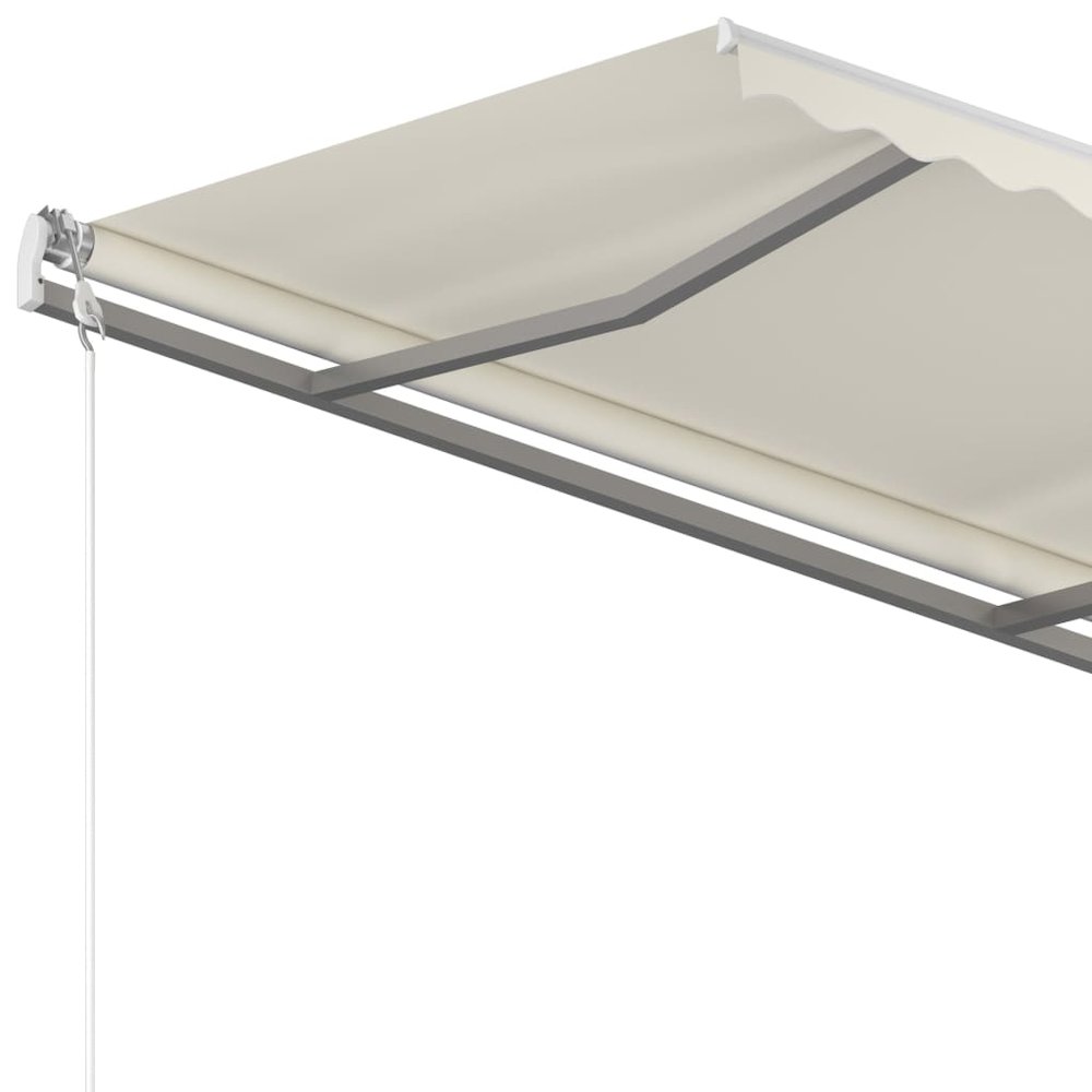 Retractable Awning Cream Powder-coated aluminum 157.5 x 118.1 in. Picture 5