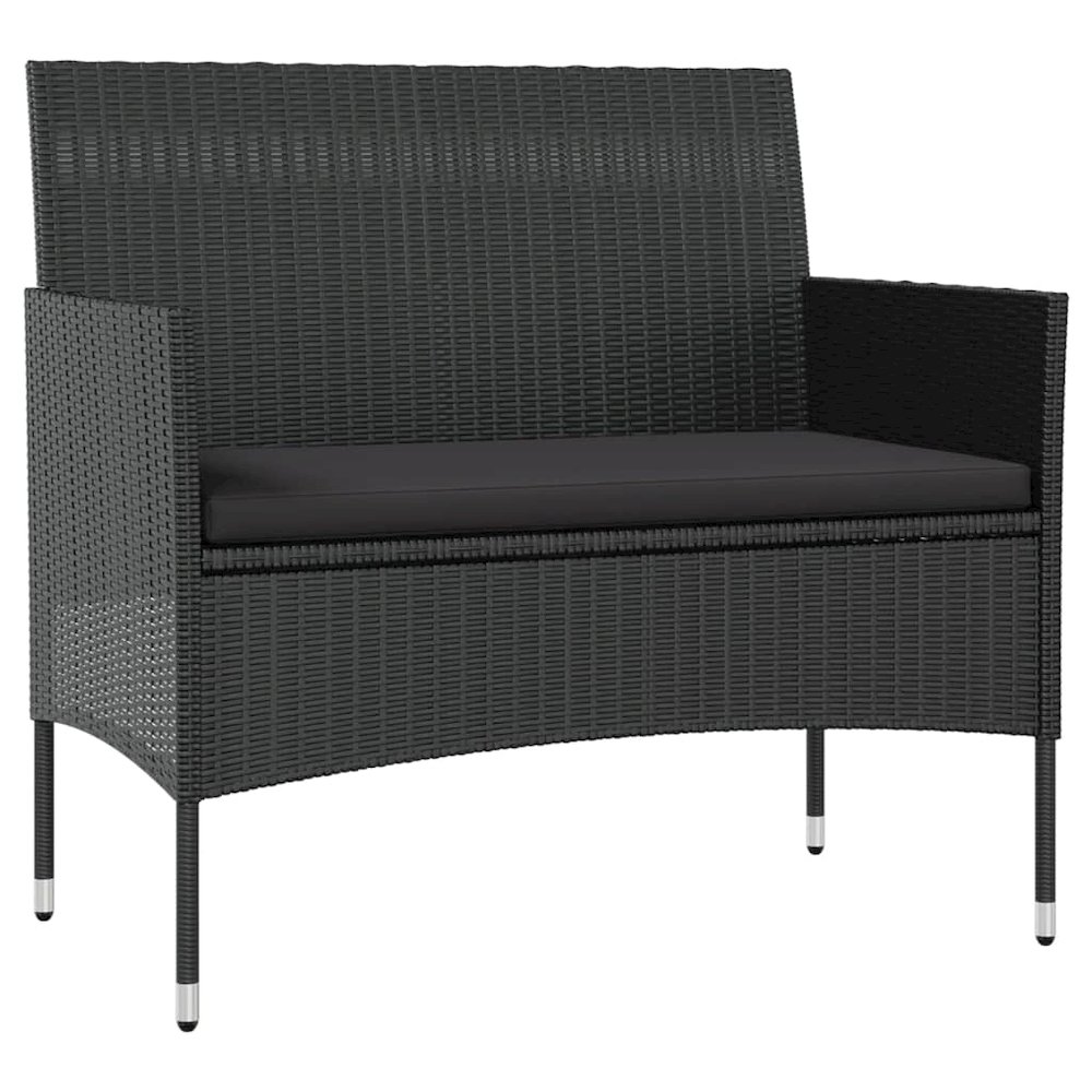 Garden Lounge Set Black. Picture 3