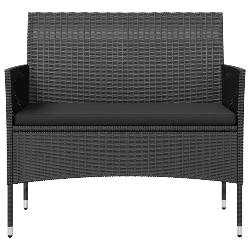 Garden Lounge Set Black. Picture 4