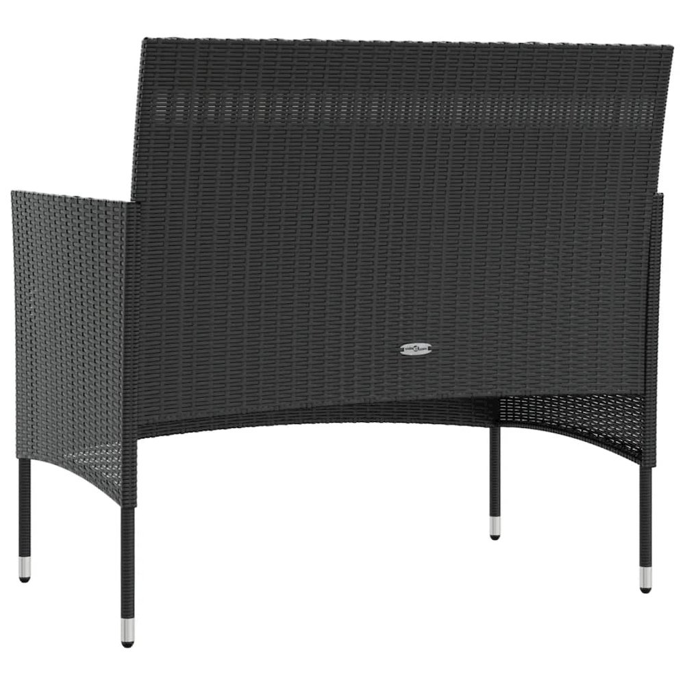 Garden Lounge Set Black. Picture 5