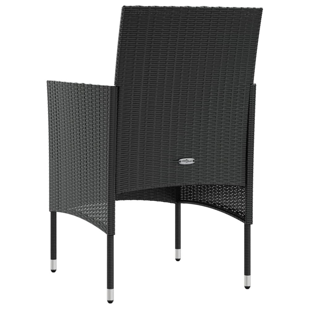 Garden Lounge Set Black. Picture 8