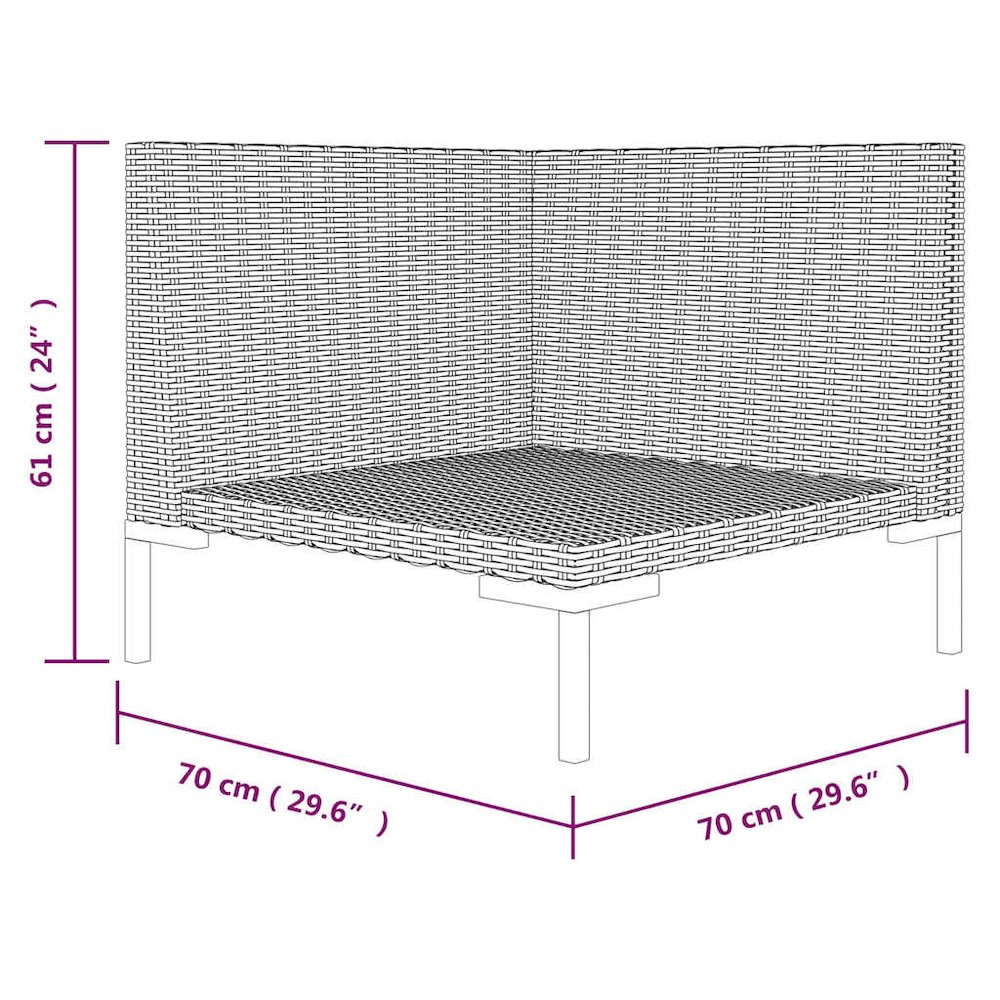 Garden Sofa Dark gray, Black. Picture 7