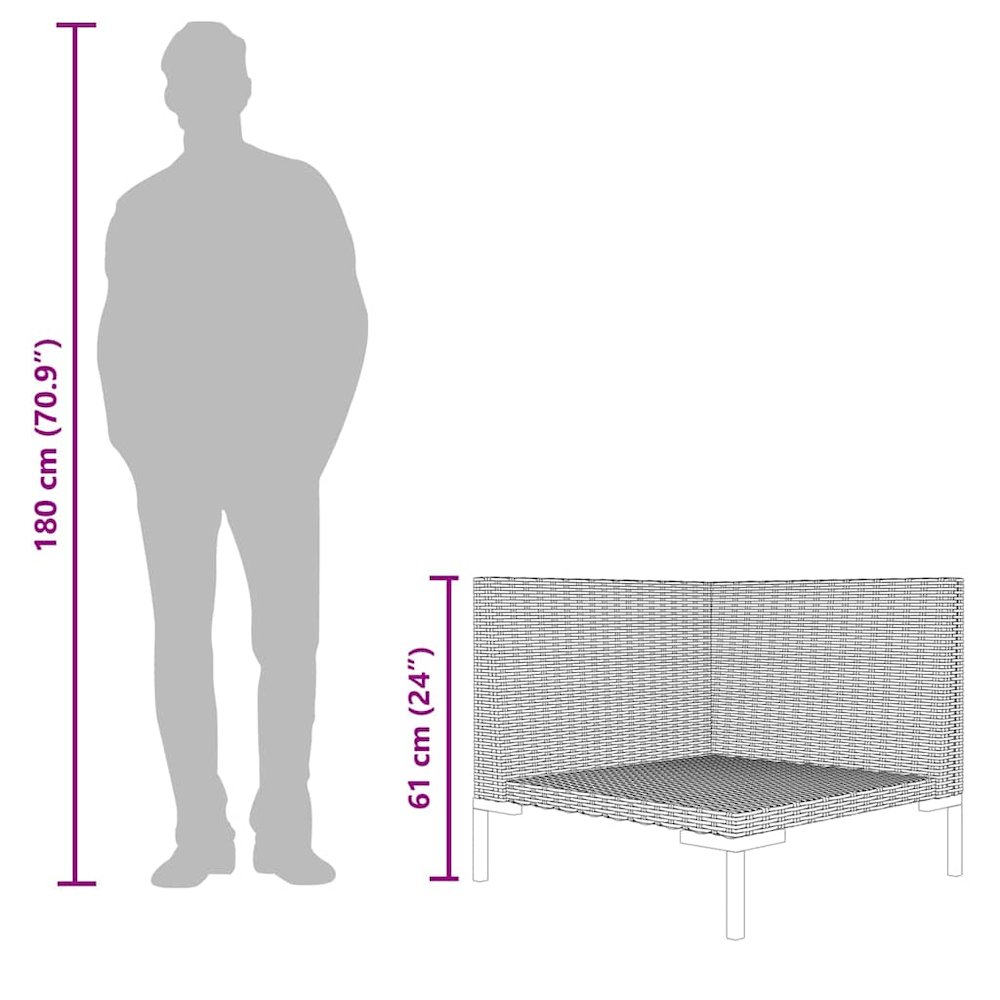 Garden Sofa Dark gray, Black. Picture 8