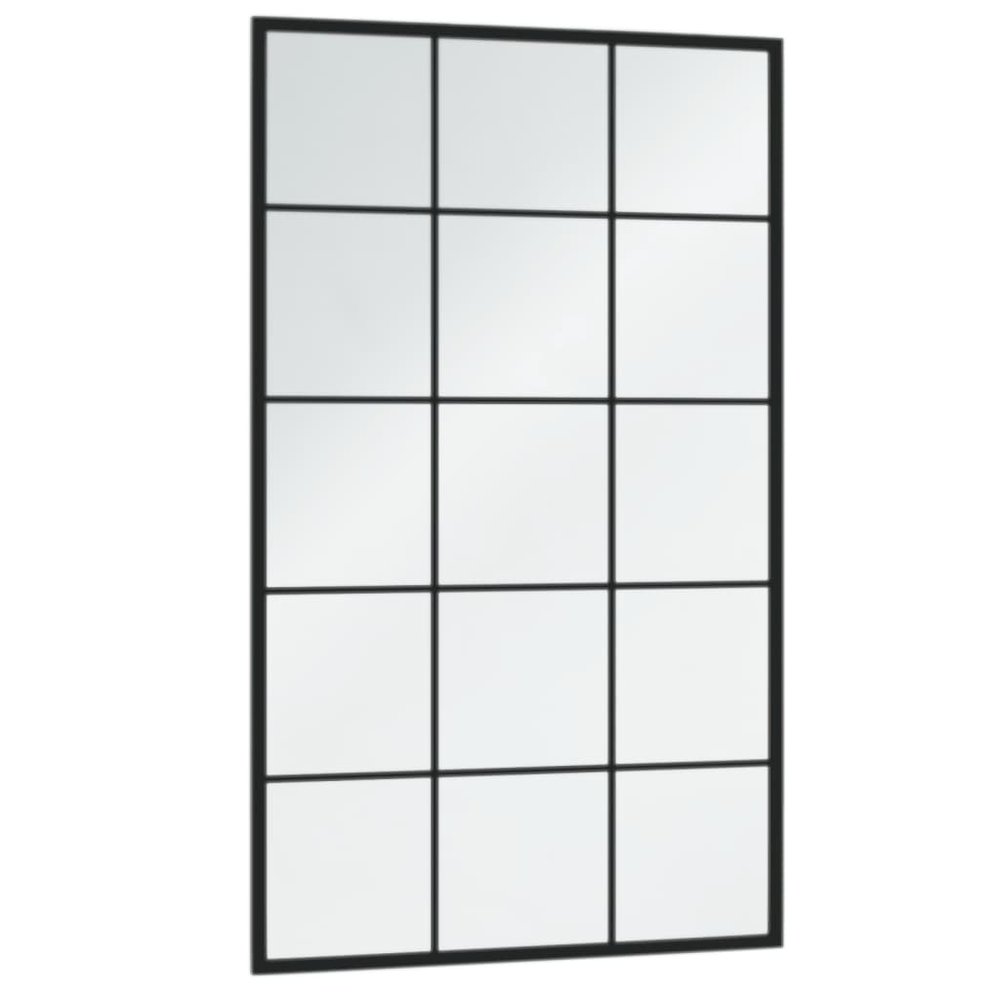Mirror Black Metal, Glass 39.4x23.6 in Mirror Rectangular. Picture 3