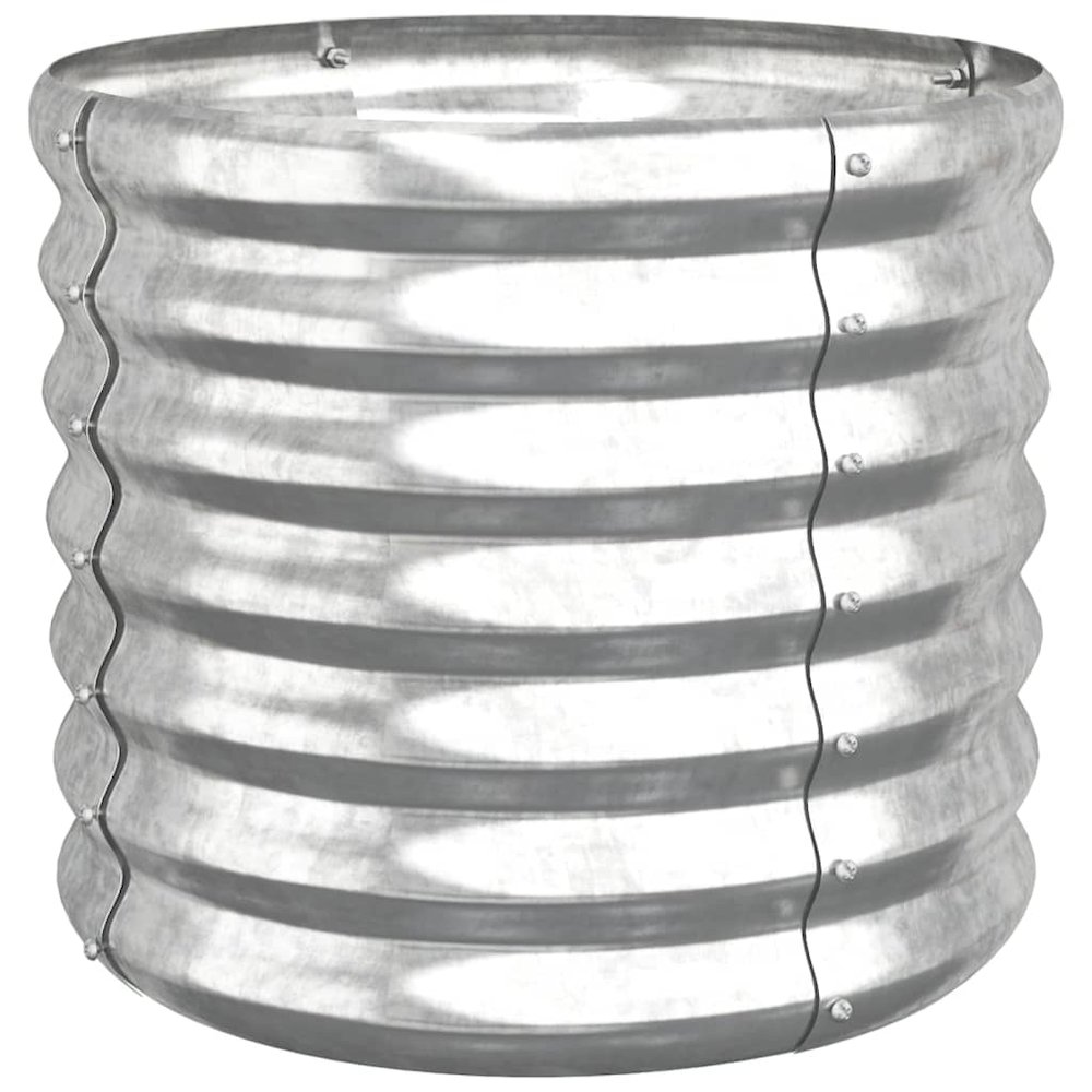 Garden Planter Silver Powder-coated steel Medium Durable. Picture 2