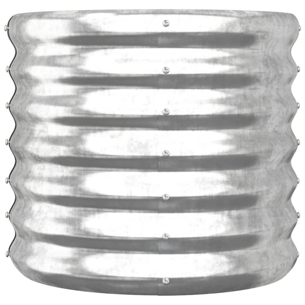 Garden Planter Silver Powder-coated steel Medium Durable. Picture 3