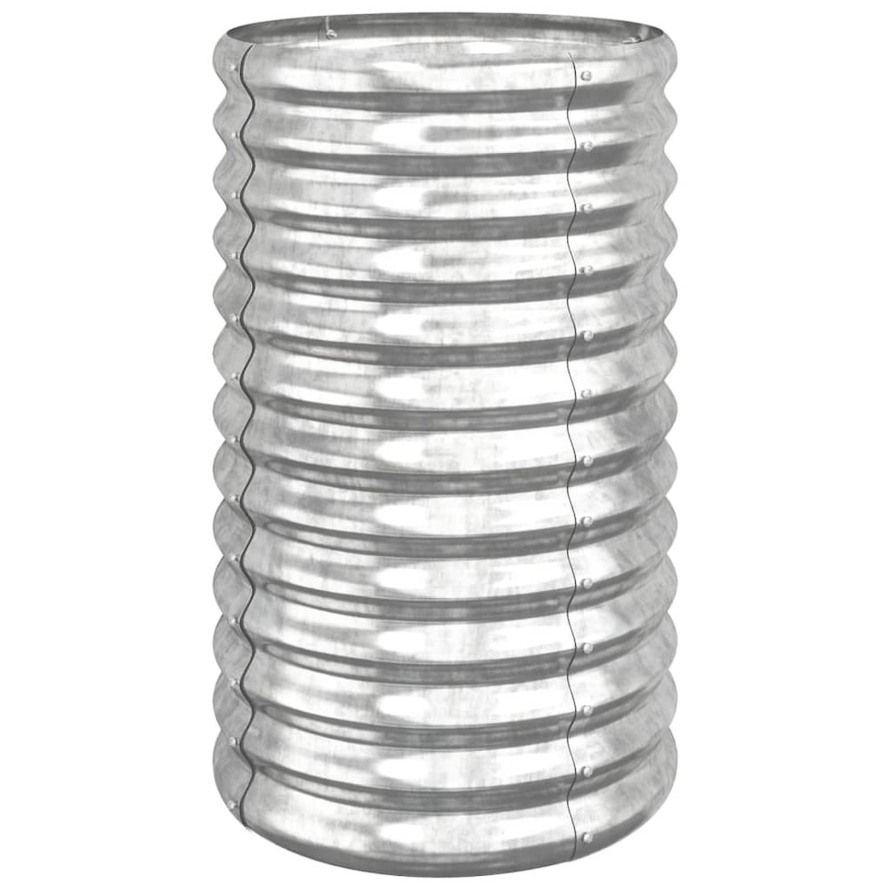 Garden Planter Silver Powder-coated steel Medium Durable. Picture 2