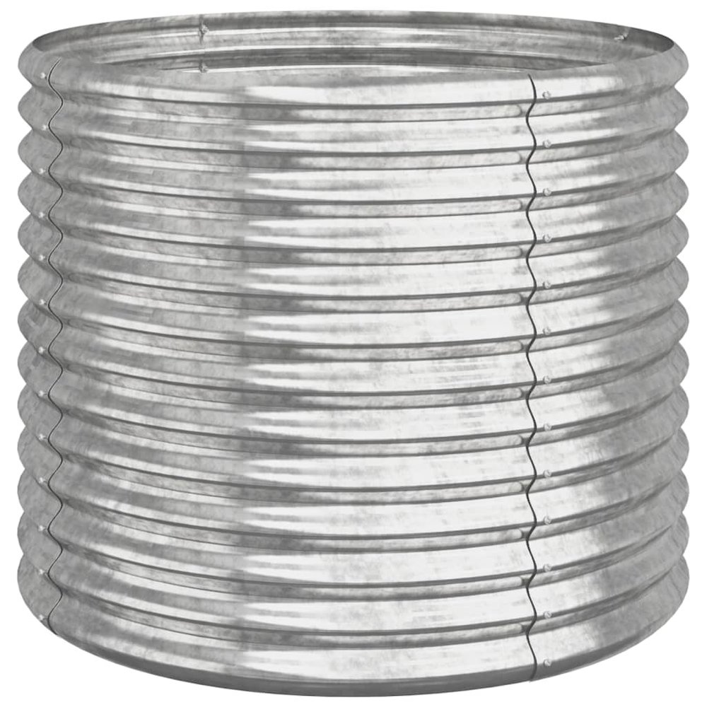 Garden Planter Silver Powder-coated steel 31.5 x 26.8 in Durable. Picture 2