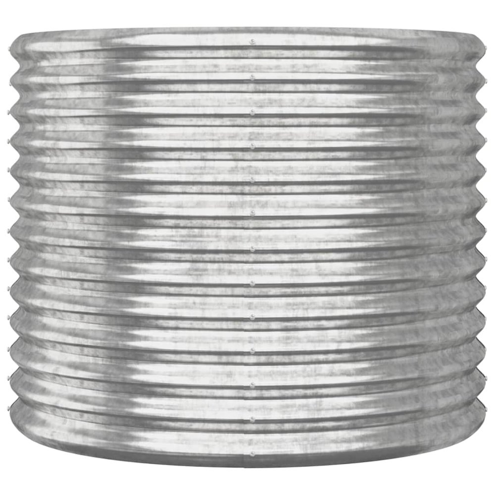 Garden Planter Silver Powder-coated steel 31.5 x 26.8 in Durable. Picture 3