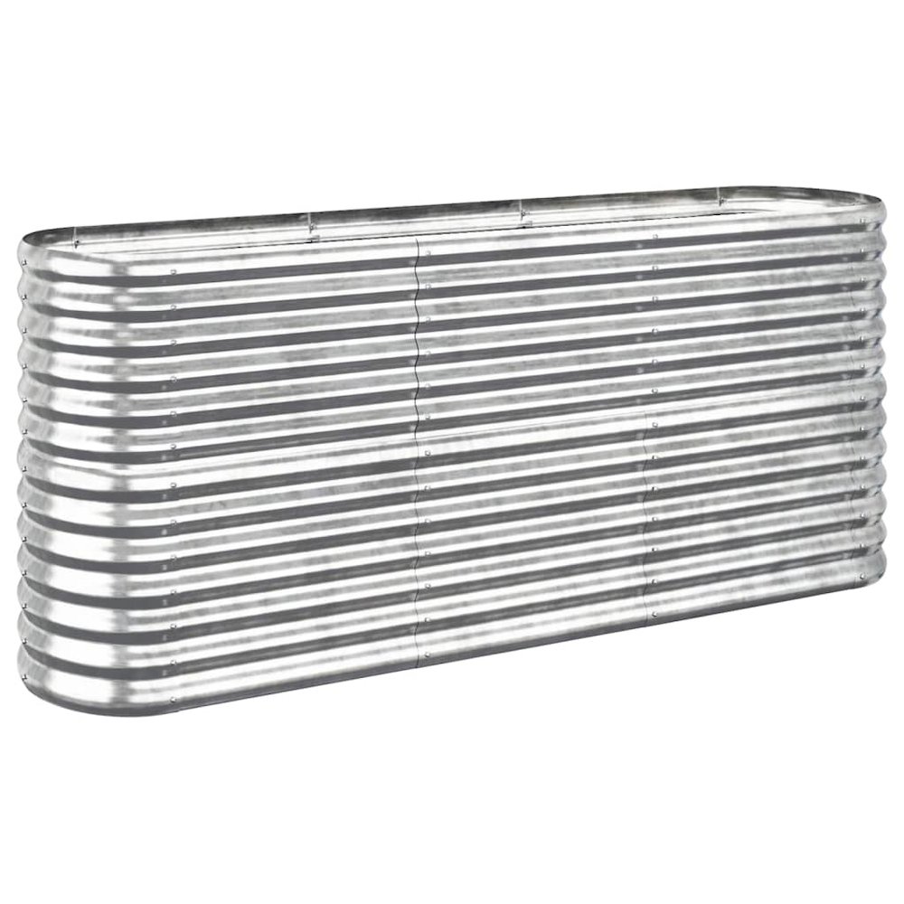 Garden Raised Bed Silver Powder-coated steel Large Durable. Picture 2