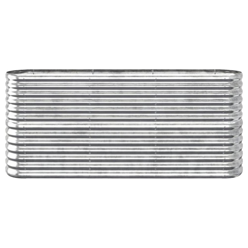 Garden Raised Bed Silver Powder-coated steel Large Durable. Picture 3